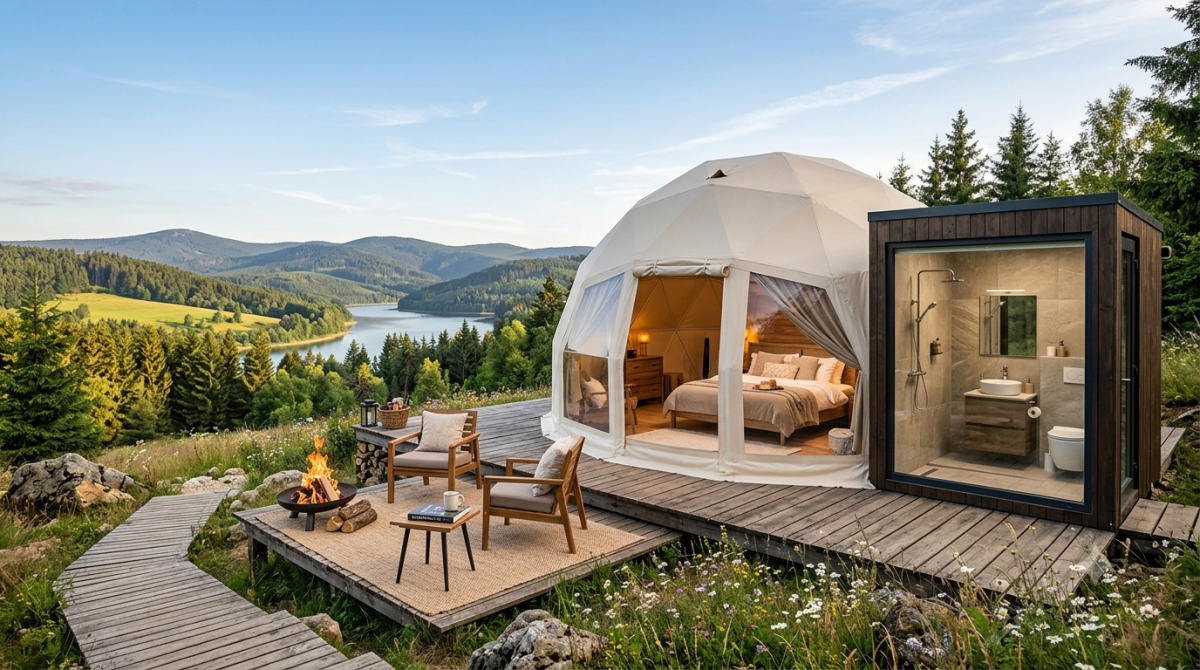 Luxusní glamping bez kanalizace: jak vyřešit odpad a přilákat více zákazníků?