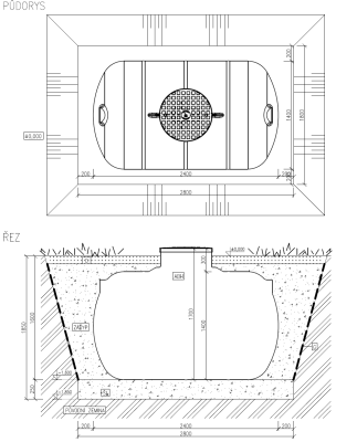 Samonosná nádrž ABPLAST ABH 3,15 m3