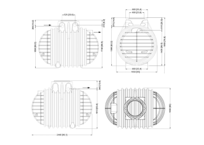 Nádrž Columbus 3,7 m3 včetně stavitelného nástavce a pochozího víka
