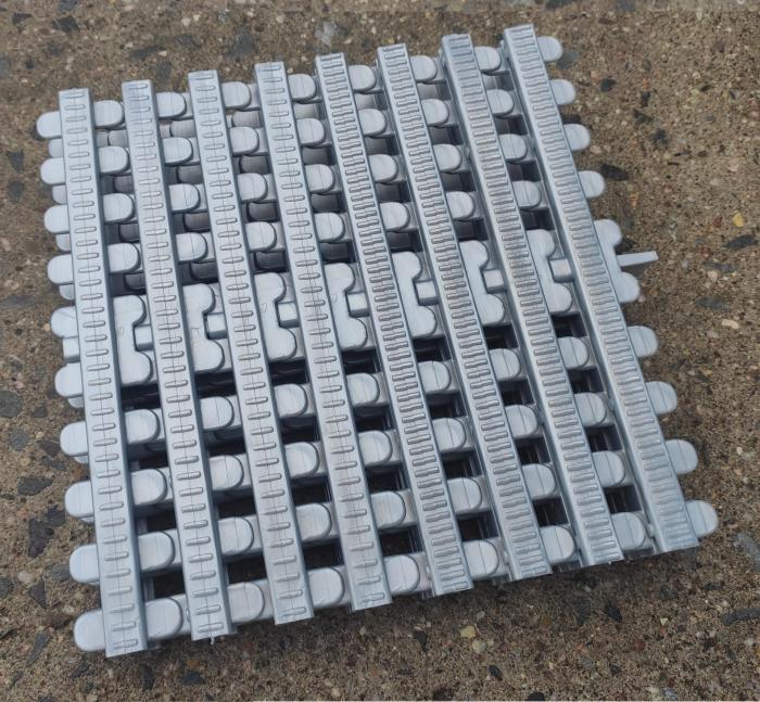 Mřížka pro přelivové bazény 245 mm - stříbrná ELOX

