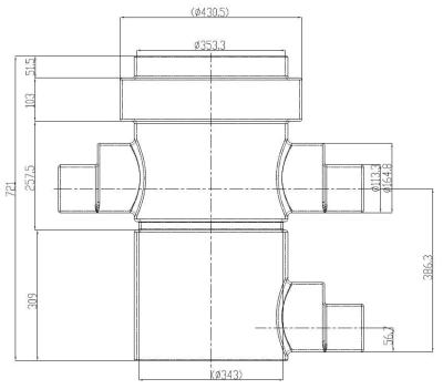 Filtrační šachta k okapovým svodům  DN110/160