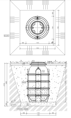 Vsakovací šachta ABPLAST 1,5 m3, NATUR