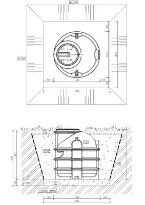 Vodoměrná šachta ABPLAST 1200 x 1500 mm, DN32, NATUR