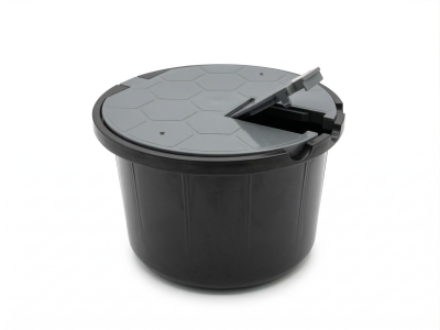 Zahradní šachta s mosazným uzavíracím ventilem 3/4"  - šedá