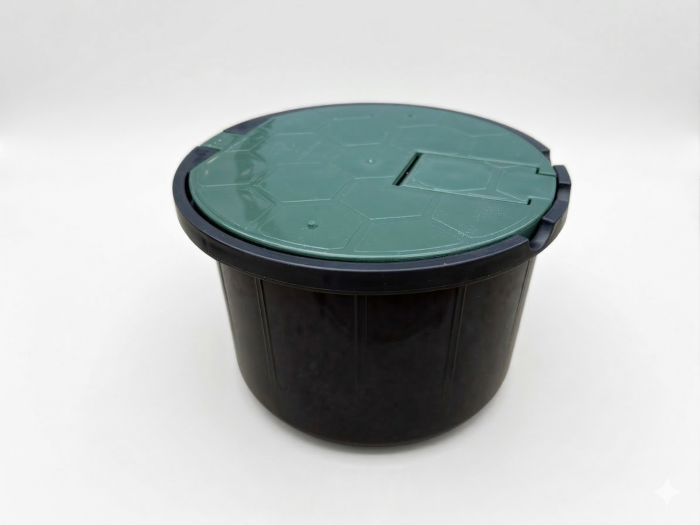 Zahradní šachta s mosazným uzavíracím ventilem 3/4"  - zelená