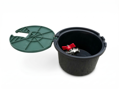 Zahradní šachta s mosazným uzavíracím ventilem 3/4"  - zelená